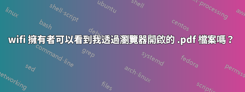 wifi 擁有者可以看到我透過瀏覽器開啟的 .pdf 檔案嗎？