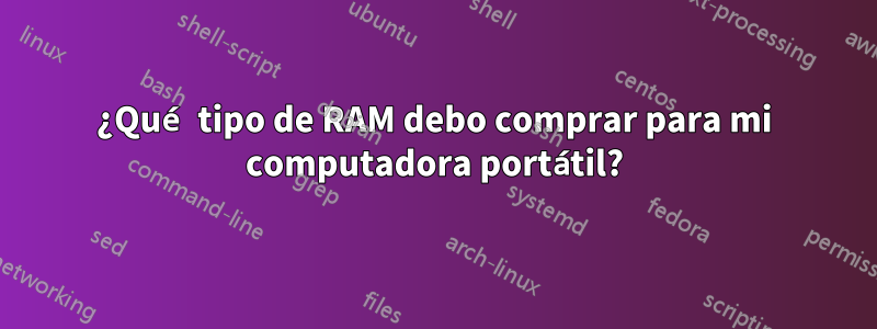 ¿Qué tipo de RAM debo comprar para mi computadora portátil?