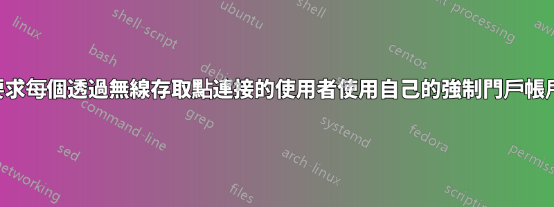 要求每個透過無線存取點連接的使用者使用自己的強制門戶帳戶