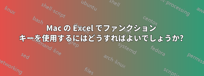 Mac の Excel でファンクション キーを使用するにはどうすればよいでしょうか?