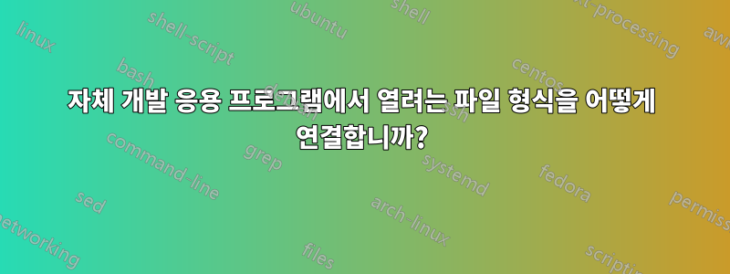 자체 개발 응용 프로그램에서 열려는 파일 형식을 어떻게 연결합니까?