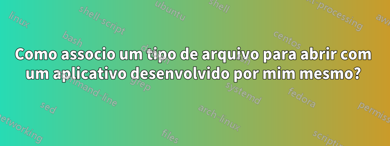 Como associo um tipo de arquivo para abrir com um aplicativo desenvolvido por mim mesmo?