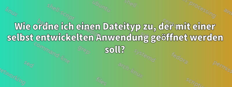 Wie ordne ich einen Dateityp zu, der mit einer selbst entwickelten Anwendung geöffnet werden soll?