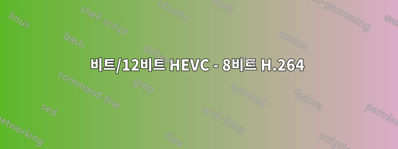 10비트/12비트 HEVC - 8비트 H.264