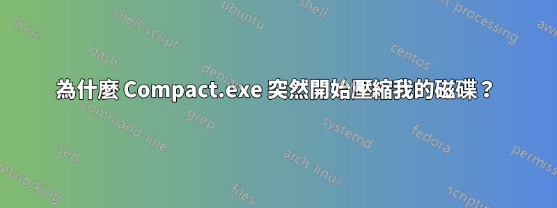 為什麼 Compact.exe 突然開始壓縮我的磁碟？