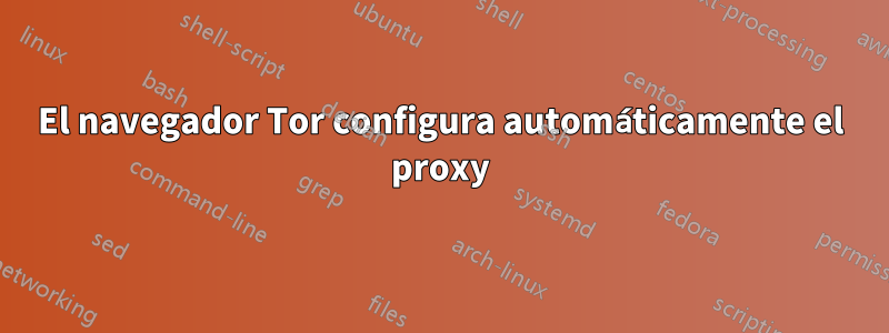 El navegador Tor configura automáticamente el proxy