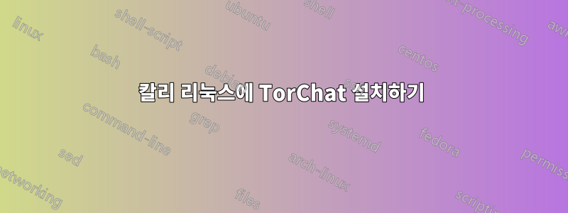 칼리 리눅스에 TorChat 설치하기