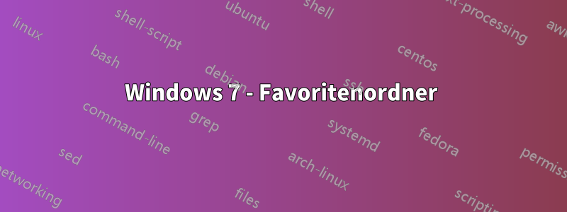 Windows 7 - Favoritenordner