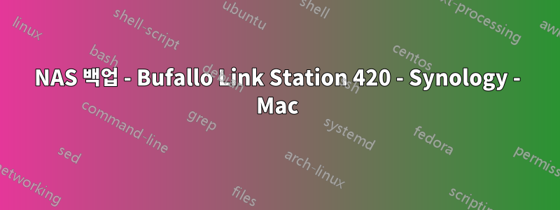 NAS 백업 - Bufallo Link Station 420 - Synology - Mac