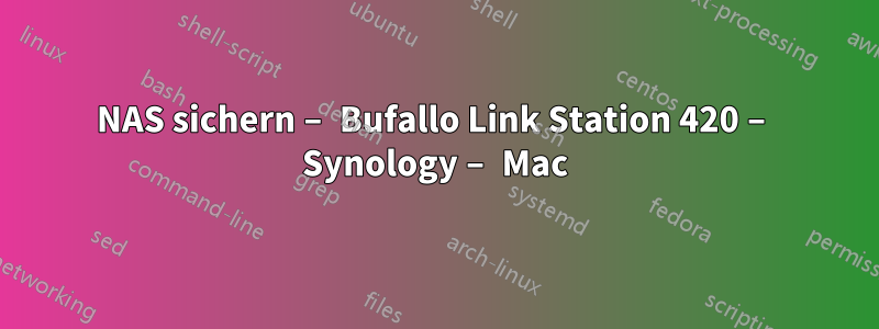 NAS sichern – Bufallo Link Station 420 – Synology – Mac