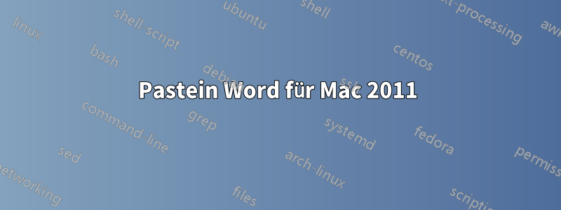 Pastein Word für Mac 2011