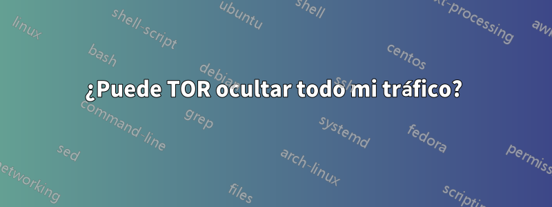 ¿Puede TOR ocultar todo mi tráfico?