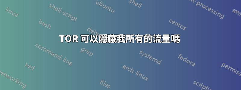 TOR 可以隱藏我所有的流量嗎