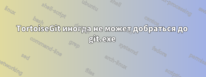 TortoiseGit иногда не может добраться до git.exe