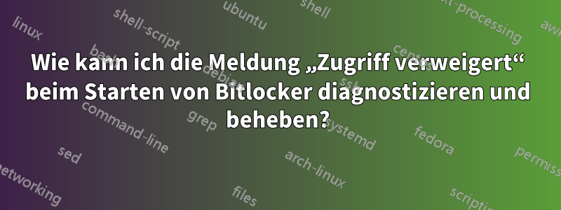 Wie kann ich die Meldung „Zugriff verweigert“ beim Starten von Bitlocker diagnostizieren und beheben?