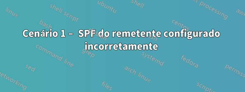 Cenário 1 – SPF do remetente configurado incorretamente