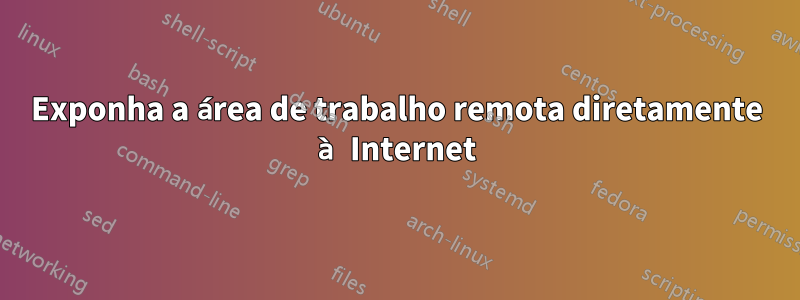 Exponha a área de trabalho remota diretamente à Internet