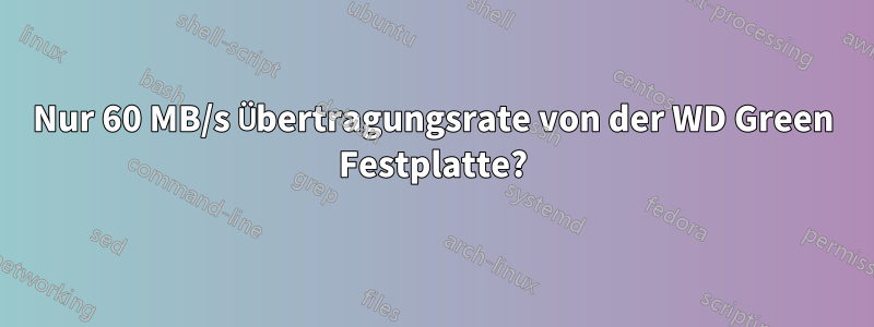 Nur 60 MB/s Übertragungsrate von der WD Green Festplatte?