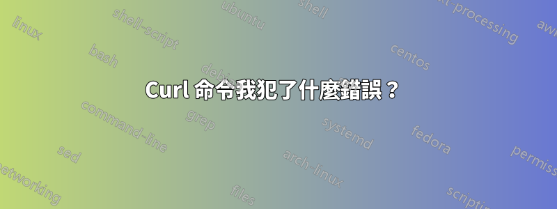 Curl 命令我犯了什麼錯誤？ 