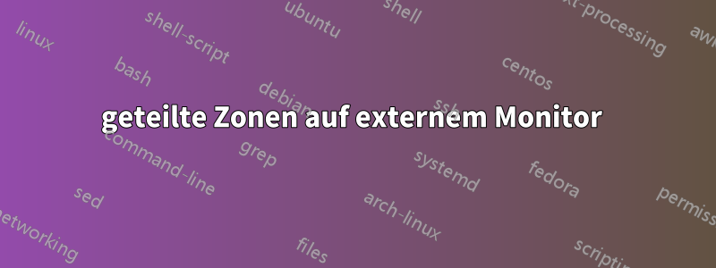 geteilte Zonen auf externem Monitor 