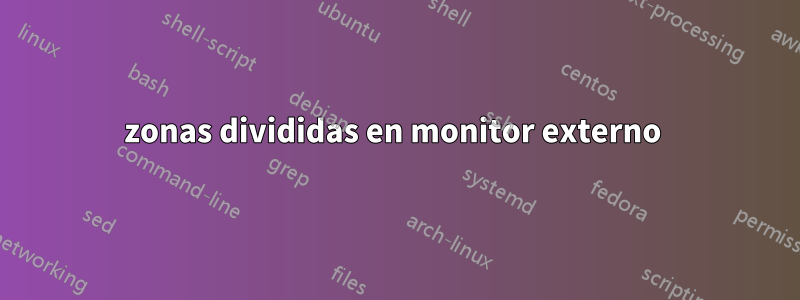 zonas divididas en monitor externo 