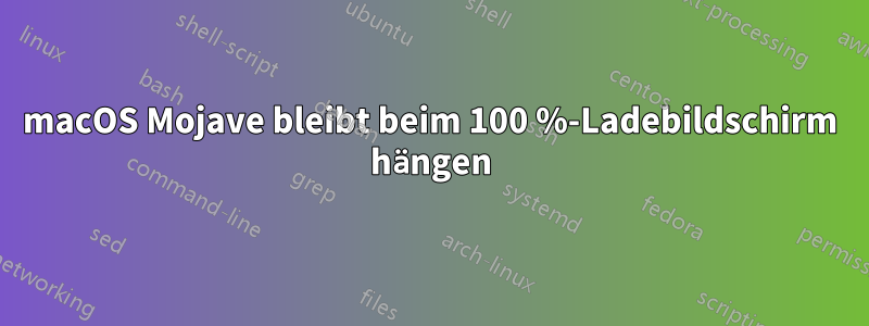 macOS Mojave bleibt beim 100 %-Ladebildschirm hängen