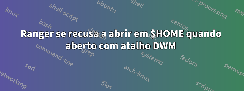 Ranger se recusa a abrir em $HOME quando aberto com atalho DWM