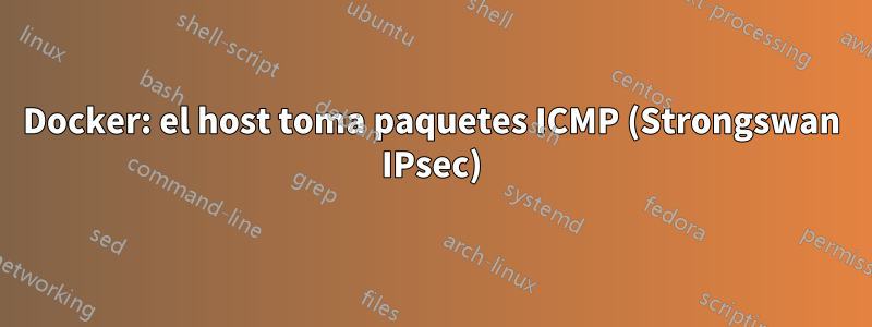 Docker: el host toma paquetes ICMP (Strongswan IPsec)