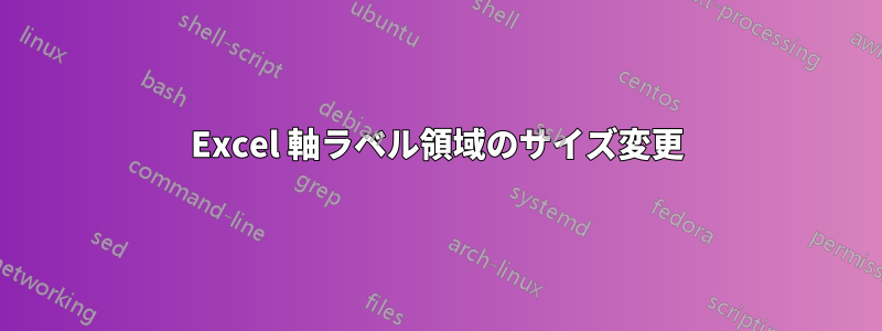 Excel 軸ラベル領域のサイズ変更