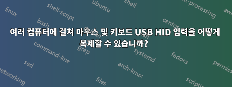 여러 컴퓨터에 걸쳐 마우스 및 키보드 USB HID 입력을 어떻게 복제할 수 있습니까? 