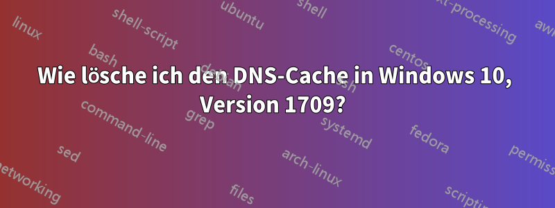 Wie lösche ich den DNS-Cache in Windows 10, Version 1709? 