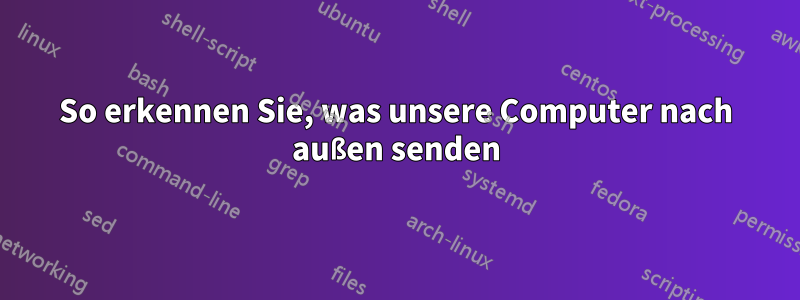 So erkennen Sie, was unsere Computer nach außen senden