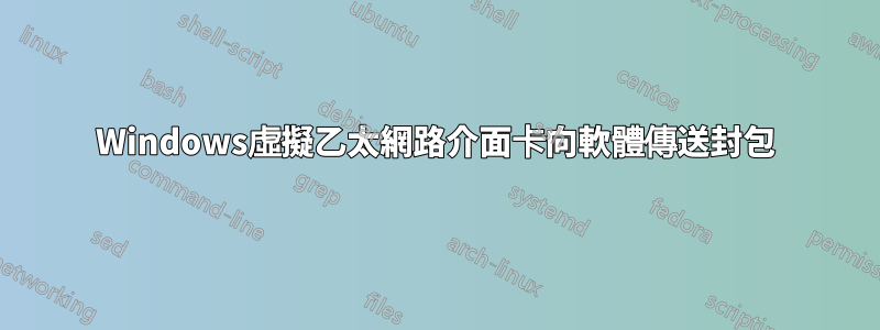 Windows虛擬乙太網路介面卡向軟體傳送封包