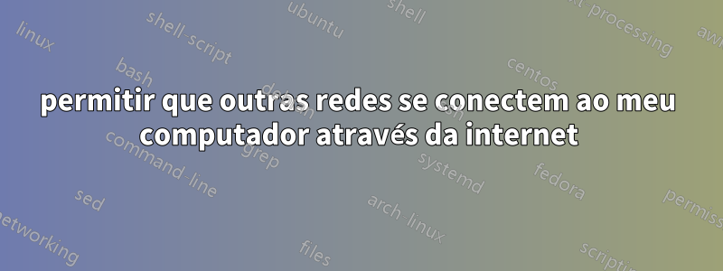 permitir que outras redes se conectem ao meu computador através da internet