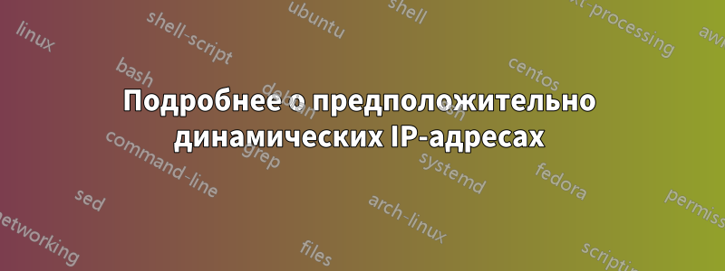 Подробнее о предположительно динамических IP-адресах