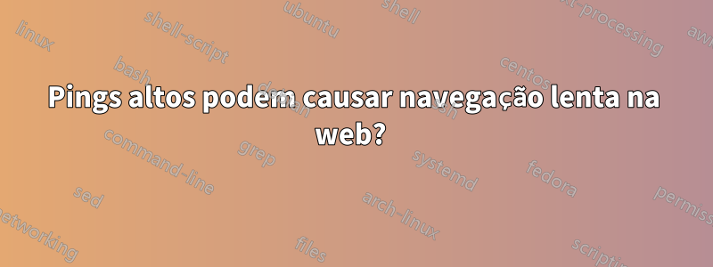 Pings altos podem causar navegação lenta na web? 