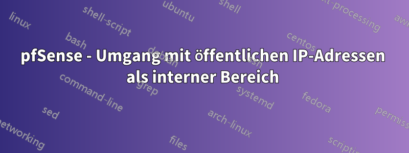 pfSense - Umgang mit öffentlichen IP-Adressen als interner Bereich