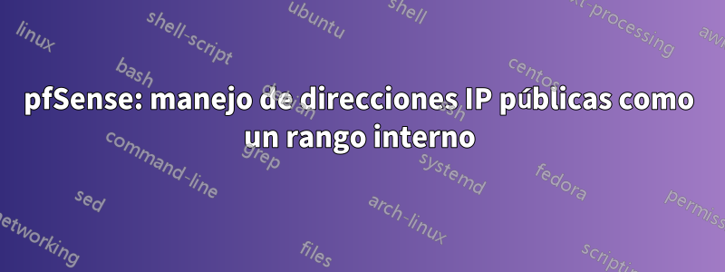 pfSense: manejo de direcciones IP públicas como un rango interno