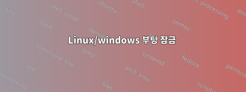 Linux/windows 부팅 잠금