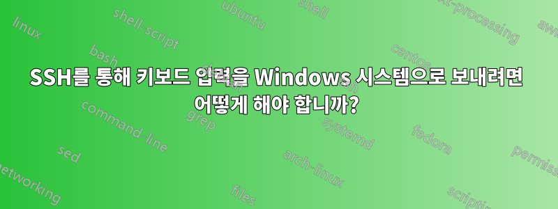 SSH를 통해 키보드 입력을 Windows 시스템으로 보내려면 어떻게 해야 합니까?