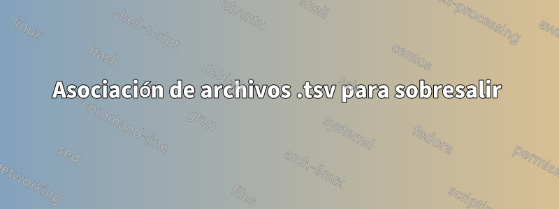 Asociación de archivos .tsv para sobresalir