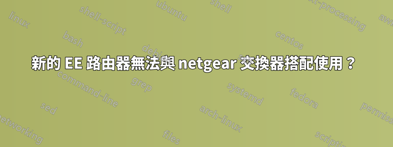 新的 EE 路由器無法與 netgear 交換器搭配使用？