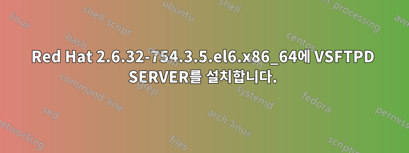 Red Hat 2.6.32-754.3.5.el6.x86_64에 VSFTPD SERVER를 설치합니다.