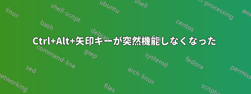 Ctrl+Alt+矢印キーが突然機能しなくなった