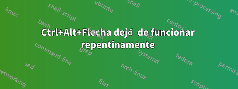 Ctrl+Alt+Flecha dejó de funcionar repentinamente