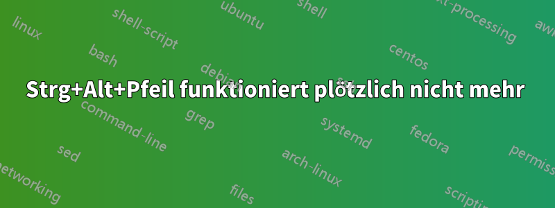 Strg+Alt+Pfeil funktioniert plötzlich nicht mehr