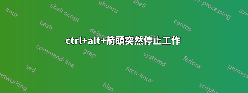 ctrl+alt+箭頭突然停止工作