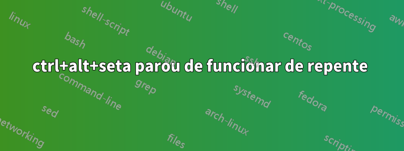 ctrl+alt+seta parou de funcionar de repente