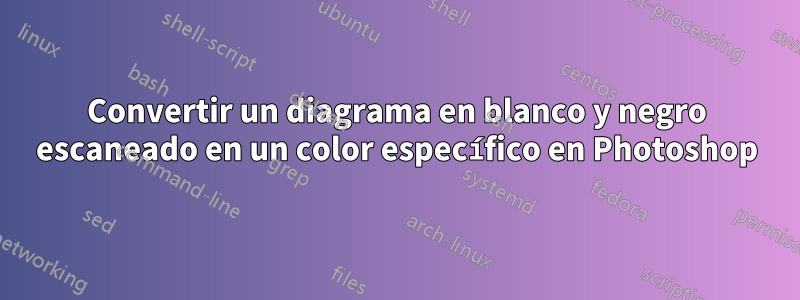 Convertir un diagrama en blanco y negro escaneado en un color específico en Photoshop