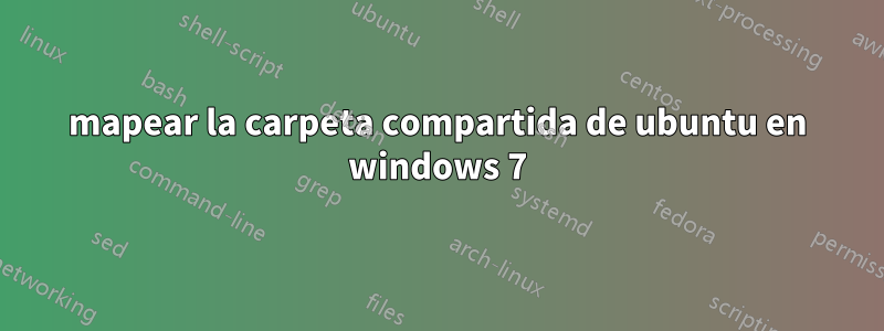 mapear la carpeta compartida de ubuntu en windows 7